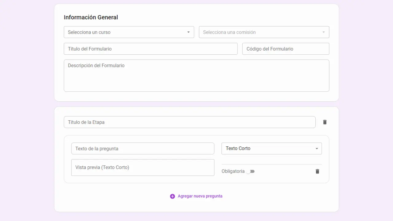 Vista 6 de Gestión de Cursos